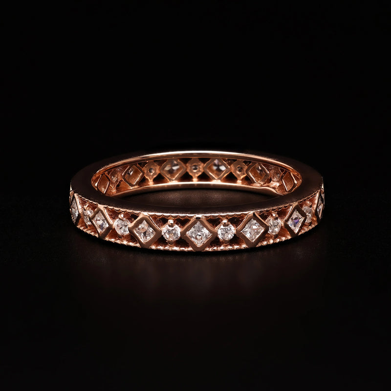 Royal Duo Eternity – Mixed Cut Brilliance – WooFora handcrafted jewelry