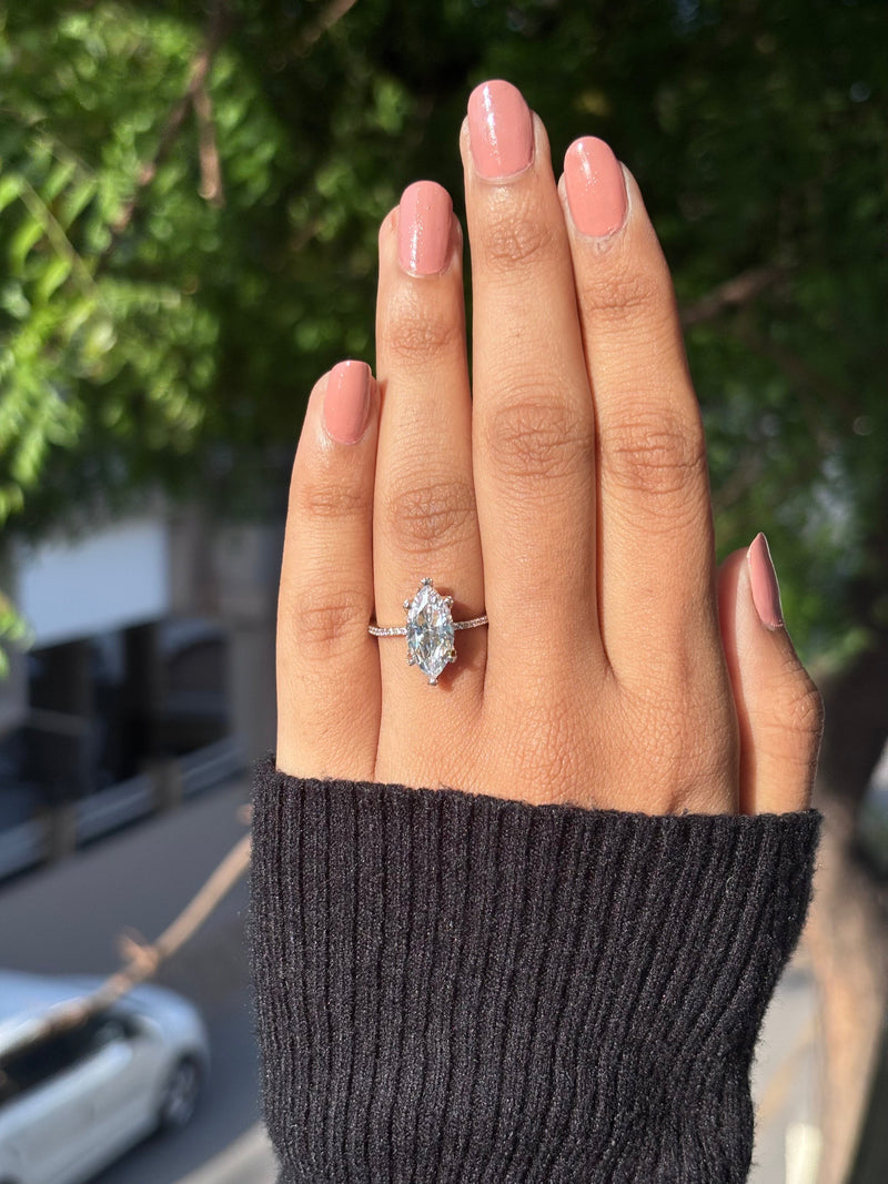 Marquise Pave Luminé – Two-Tone Spark - WooFora