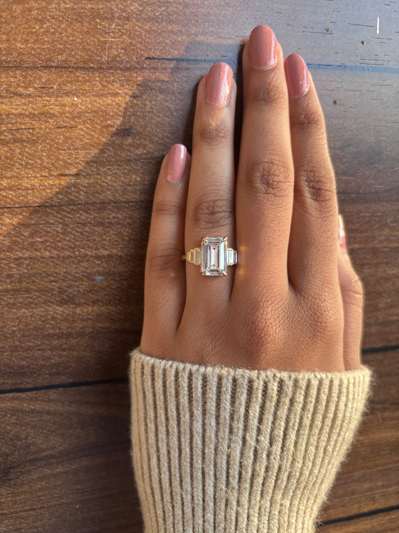 Regal Step-Cut Baguette Ring - WooFora